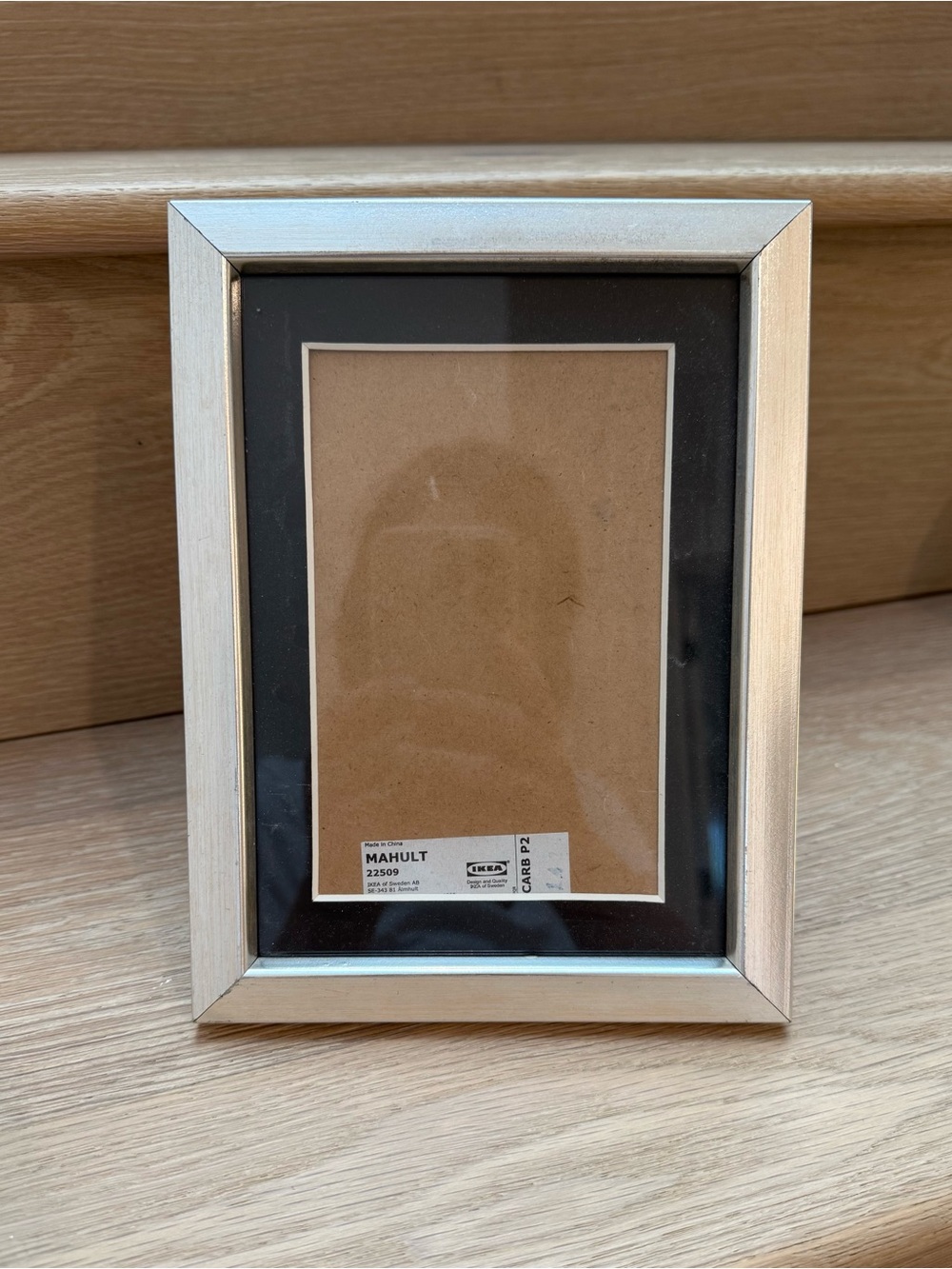 IKEA Silver Photo Frame with Black Inner Mat (4x6)